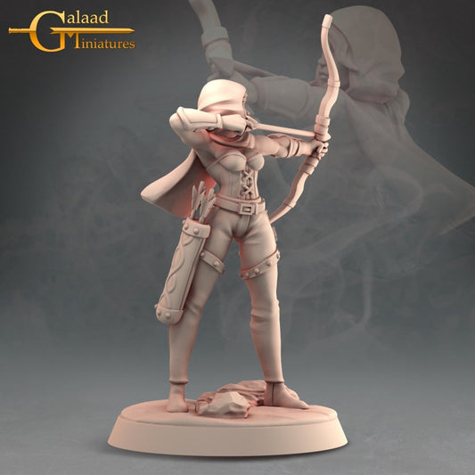 Female Ranger Miniature  | RPG Minis | D&D | DND | RPG | Tabletop Gaming |  From Galaad Miniatures