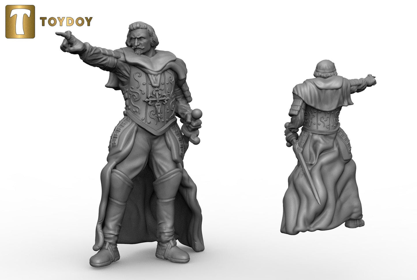 Male Paladin or Cleric Miniature  | RPG Minis | D&D | DND | RPG | Tabletop Gaming |  From ToyDoy Miniatures