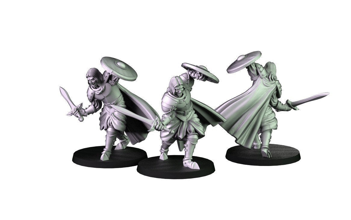 Male Fighter Miniature  | RPG Minis | D&D | DND | RPG | Tabletop Gaming |  From Cross Lances