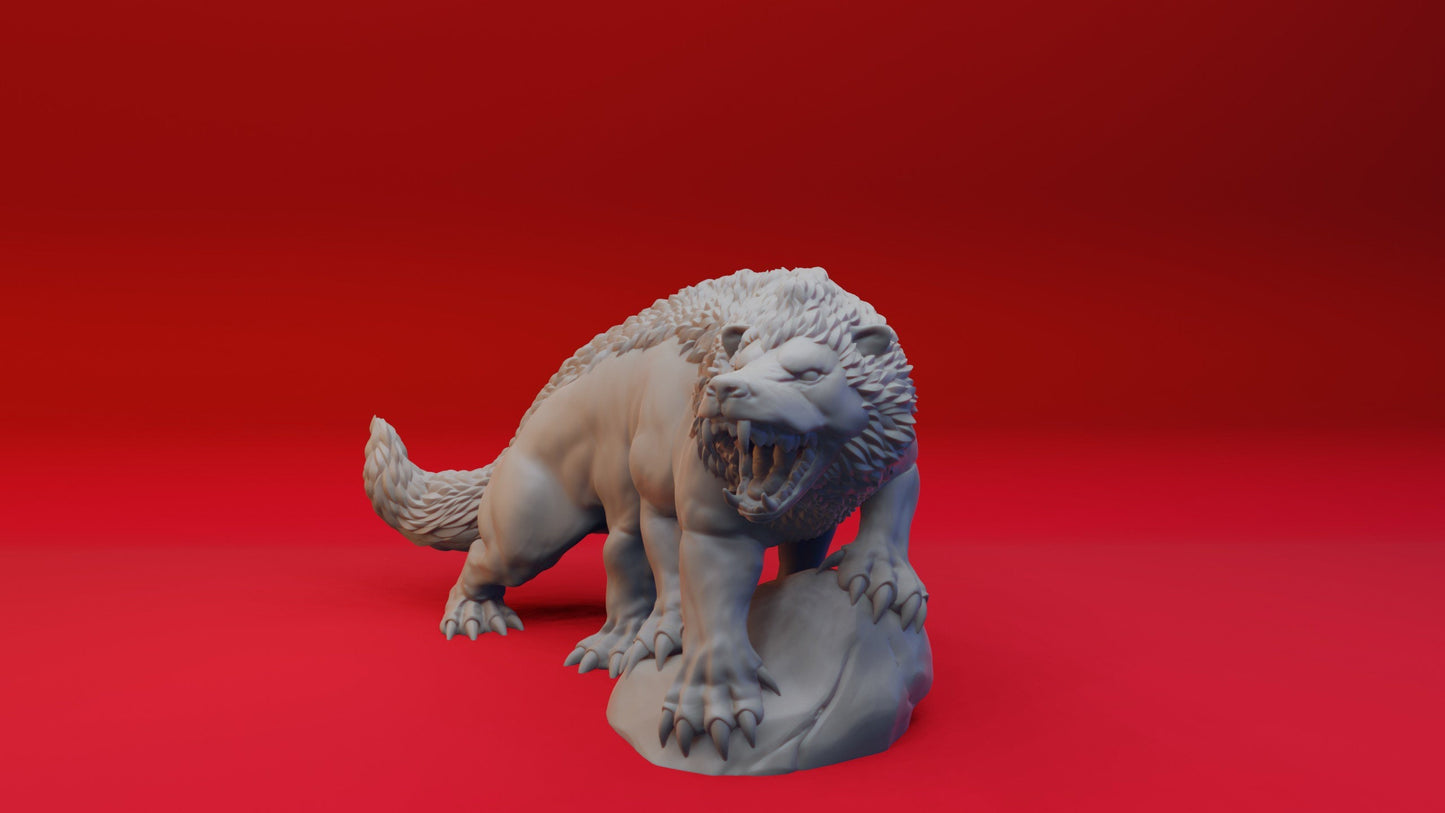 Aurumvorax Miniature  | RPG Minis | D&D | DND | RPG | Tabletop Gaming |  From Yasashii Kyojin Studios