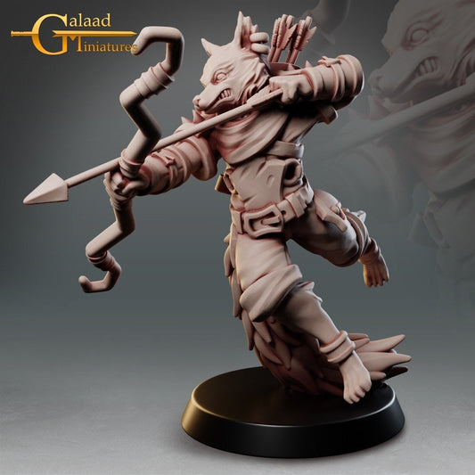 Kitsune Ranger Miniature  | RPG Minis | D&D | DND | RPG | Tabletop Gaming |  From Galaad Miniatures