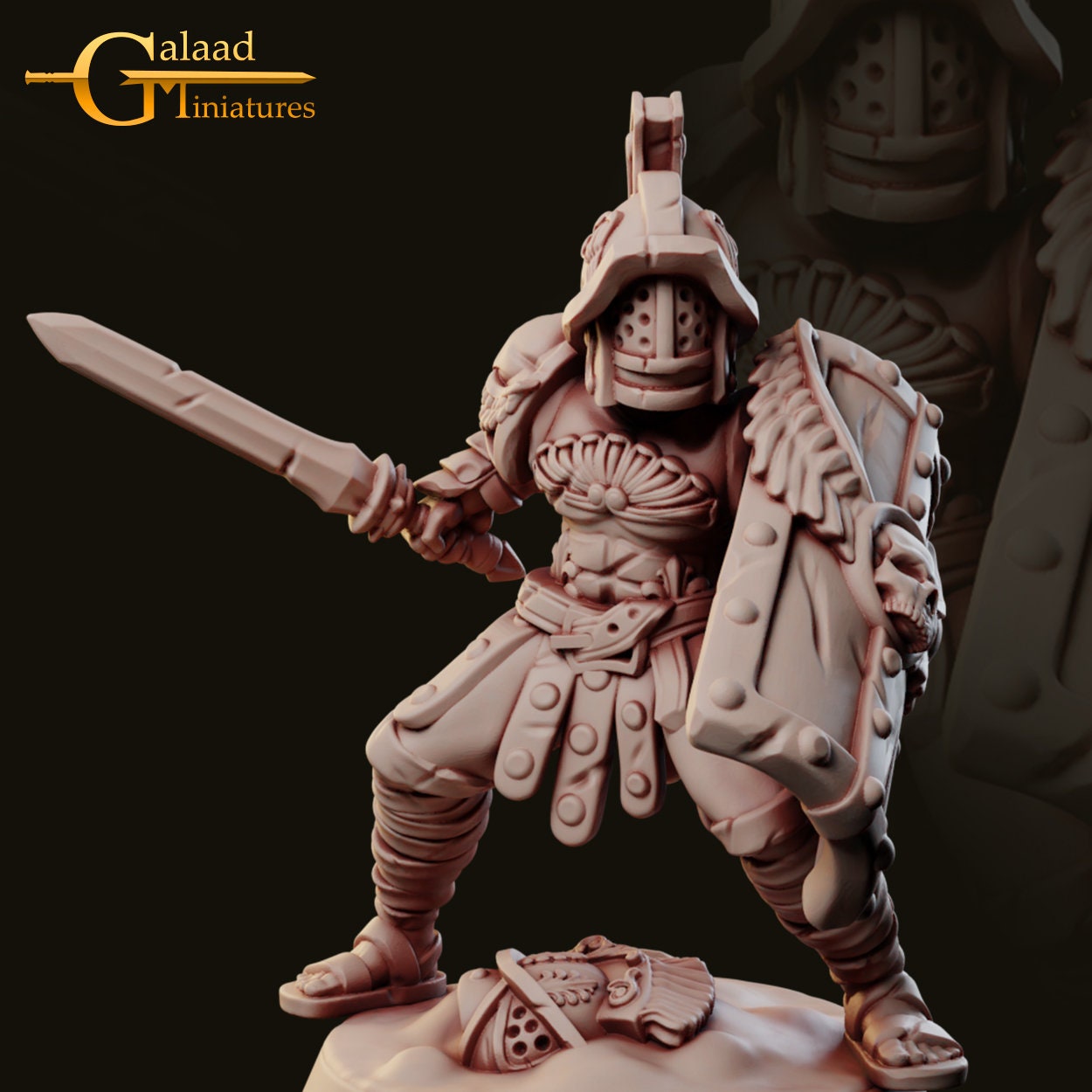 Male Barbarian Miniature  | RPG Minis | D&D | DND | RPG | Tabletop Gaming |  From Galaad Miniatures