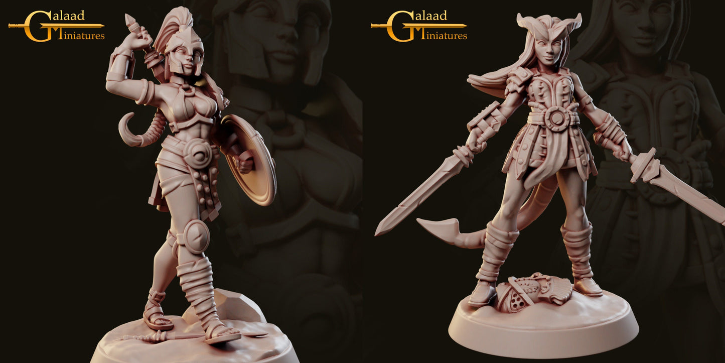 Gladiator Crew Miniatures (Set of 13)  | RPG Minis | D&D | DND | RPG | Tabletop Gaming |  From Galaad Miniatures