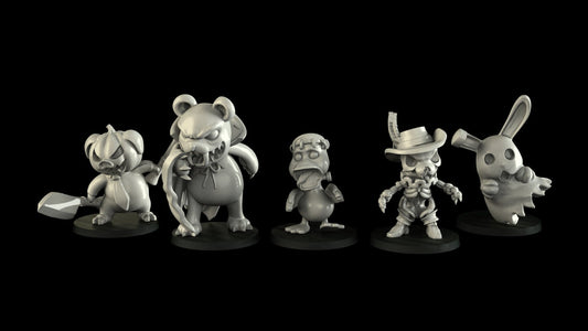 Cute N Spooky Halloween Animals Collection  | RPG Minis | D&D | DND | RPG | Tabletop Gaming |  From Cross Lances