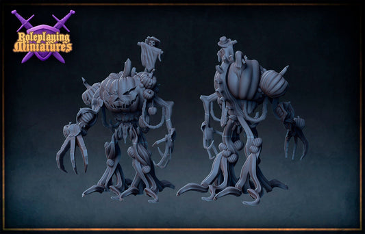 Pumpkin Golem Miniature  | RPG Minis | DND | D&D | RPG | Tabletop Gaming |  From Roleplaying Miniatures