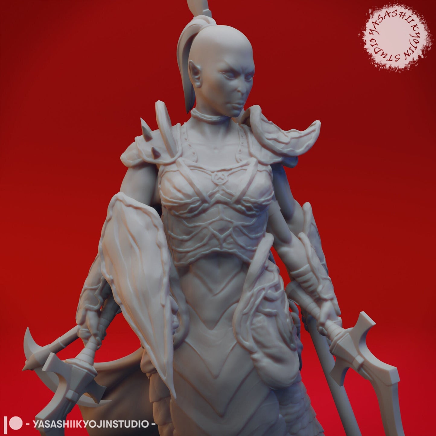 Female Marilith Miniature  | RPG Minis | D&D | DND | RPG | Tabletop Gaming |  From Yasashii Kyojin Studios