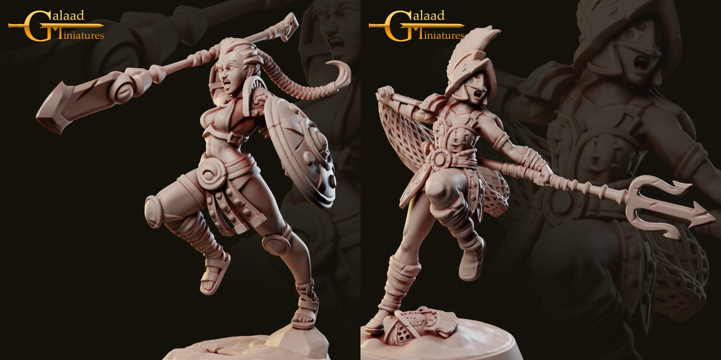 Gladiator Crew Miniatures (Set of 13)  | RPG Minis | D&D | DND | RPG | Tabletop Gaming |  From Galaad Miniatures