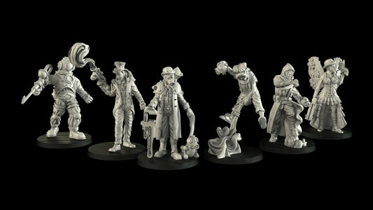Steampunk Crew Miniature Collection  | RPG Minis | D&D | DND | RPG | Tabletop Gaming |  From Cross Lances