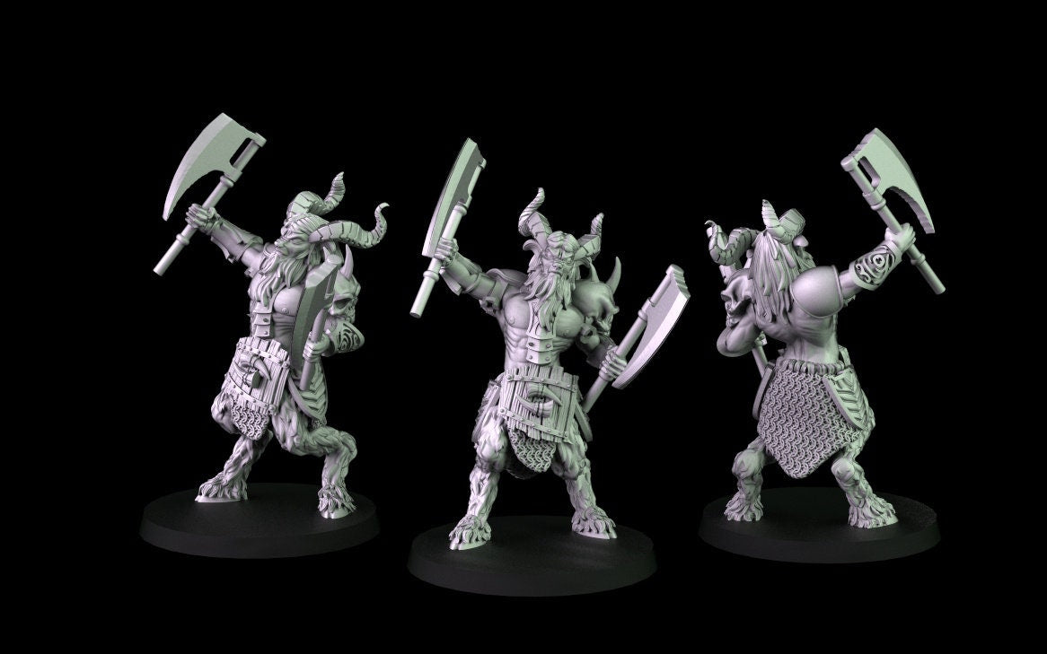 Satyr Miniatures - 3 Versions  | RPG Minis | D&D | DND | RPG | Tabletop Gaming |  From Cross Lances
