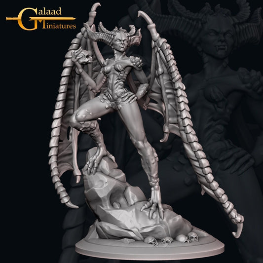 Female Demon Miniature  | RPG Minis | D&D | DND | RPG | Tabletop Gaming |  From Galaad Miniatures