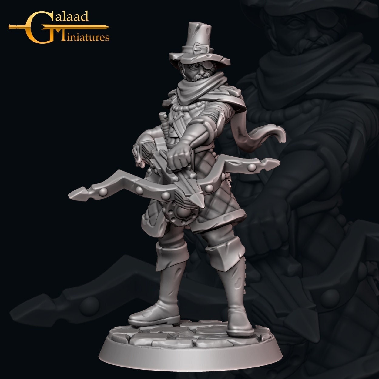 Male Ranger Miniature  | RPG Minis | D&D | DND | RPG | Tabletop Gaming |  From Galaad Miniatures