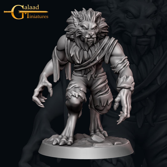 Male and Female Werewolf Miniatures (4 Styles)  | RPG Minis | D&D | DND | RPG | Tabletop Gaming |  From Galaad Miniatures