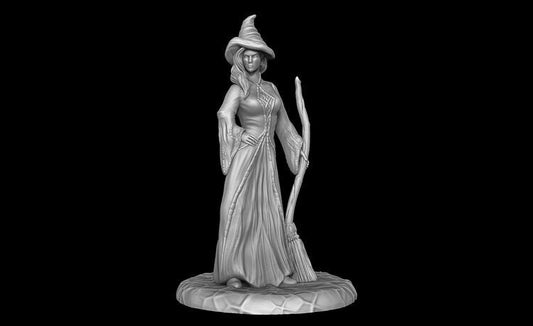 Female Witch/Wizard Miniature  | RPG Minis | DND | D&D | RPG | Tabletop Gaming |  From Mia Kay Miniatures