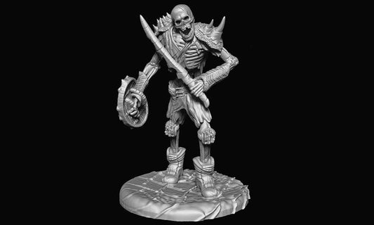 Skeleton Warrior Miniature  | RPG Minis | DND | D&D | RPG | Tabletop Gaming |  From Mia Kay Miniatures