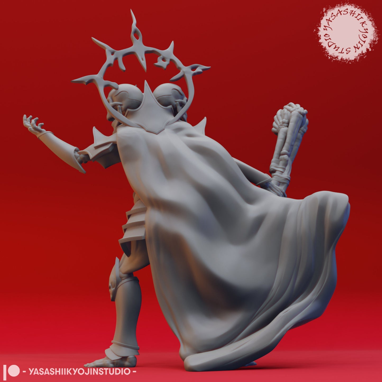 Skull Lord Miniature  | RPG Minis | D&D | DND | RPG | Tabletop Gaming |  From Yasashii Kyojin Studios