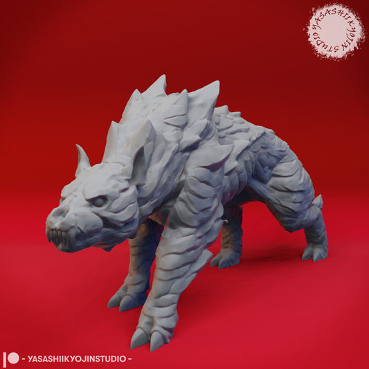 Hell Hound Miniature  | RPG Minis | D&D | DND | RPG | Tabletop Gaming |  From Yasashii Kyojin Studios