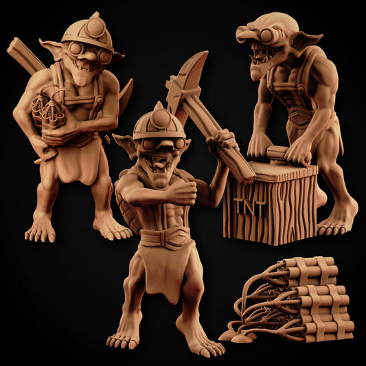 Goblin Miner Miniatures  | RPG Minis | DND | D&D | RPG | Tabletop Gaming |  From MiniForge