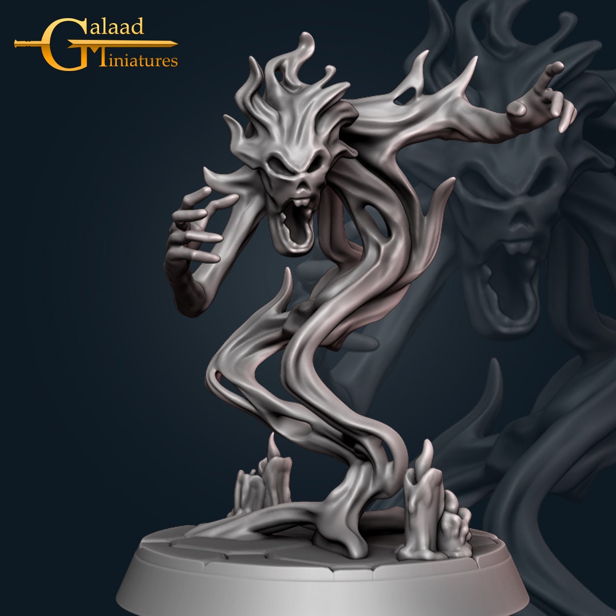 DND Ghost Miniature  | RPG Minis | D&D | RPG | Tabletop Gaming |  From Galaad Miniatures