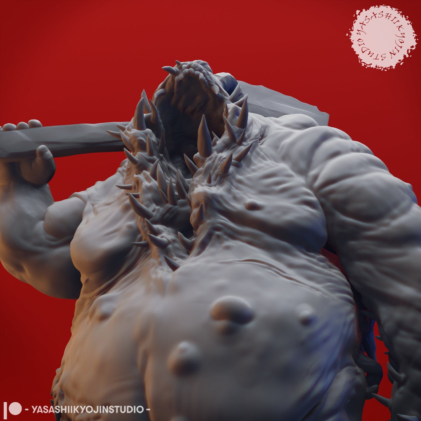 Gluttony Demon Miniature  | RPG Minis | D&D | DND | RPG | Tabletop Gaming |  From Yasashii Kyojin Studios
