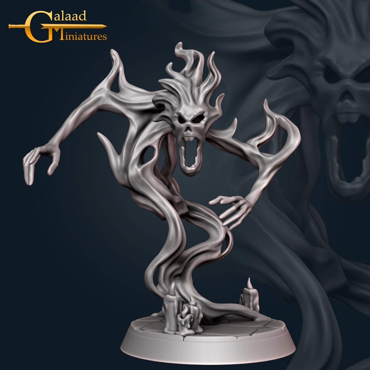 DND Ghost Miniature  | RPG Minis | D&D | RPG | Tabletop Gaming |  From Galaad Miniatures
