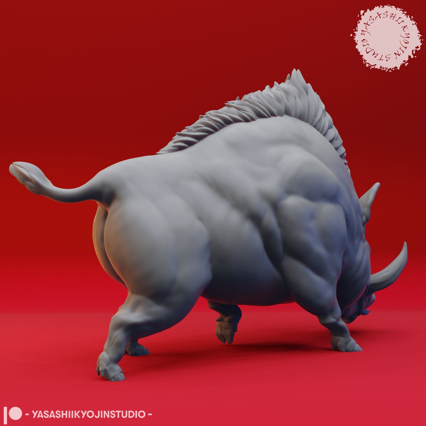 Giant Boar Family Miniatures  | RPG Minis | D&D | DND | RPG | Tabletop Gaming |  From Yasashii Kyojin Studios