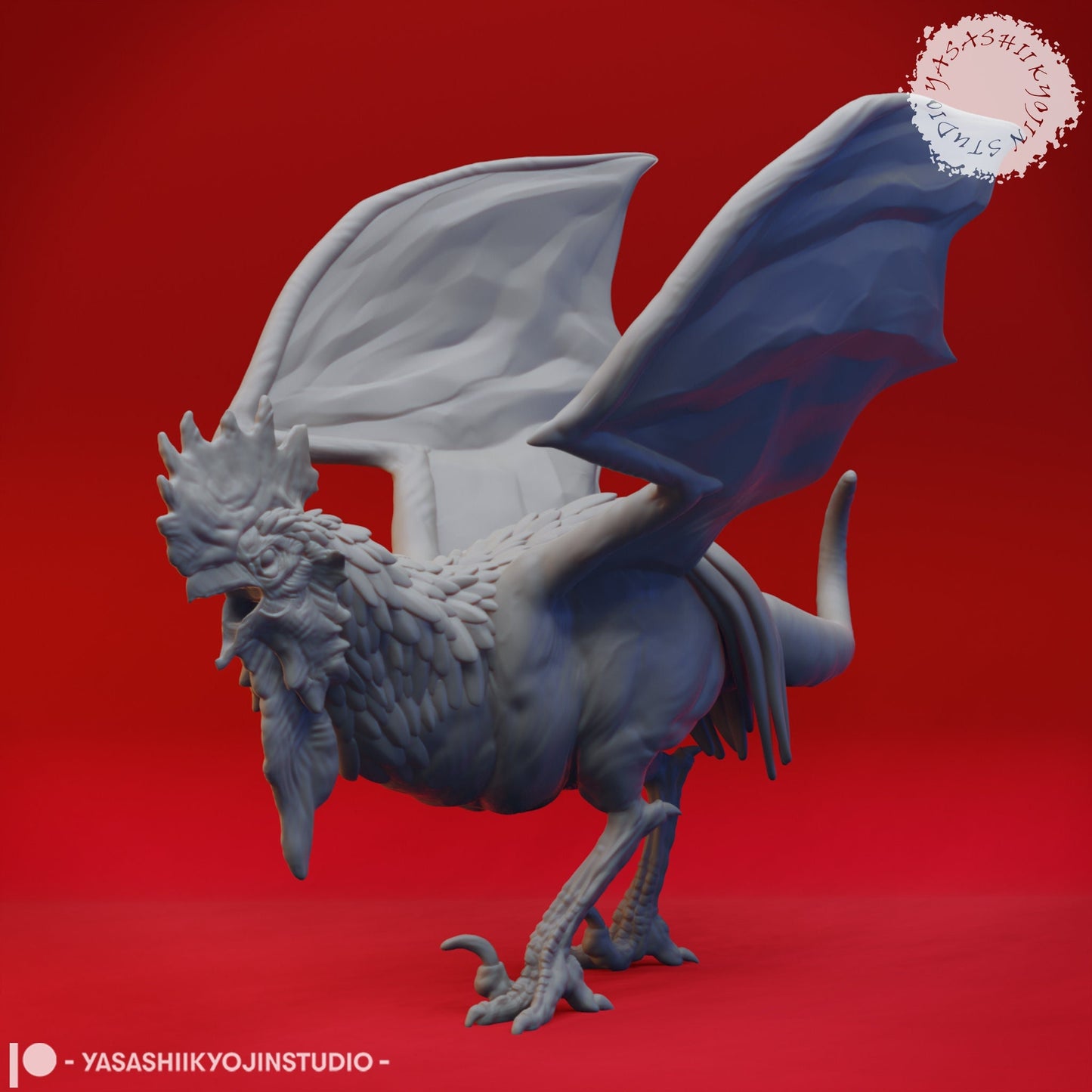 Cockatrice Miniature  | RPG Minis | D&D | DND | RPG | Tabletop Gaming |  From Yasashii Kyojin Studios