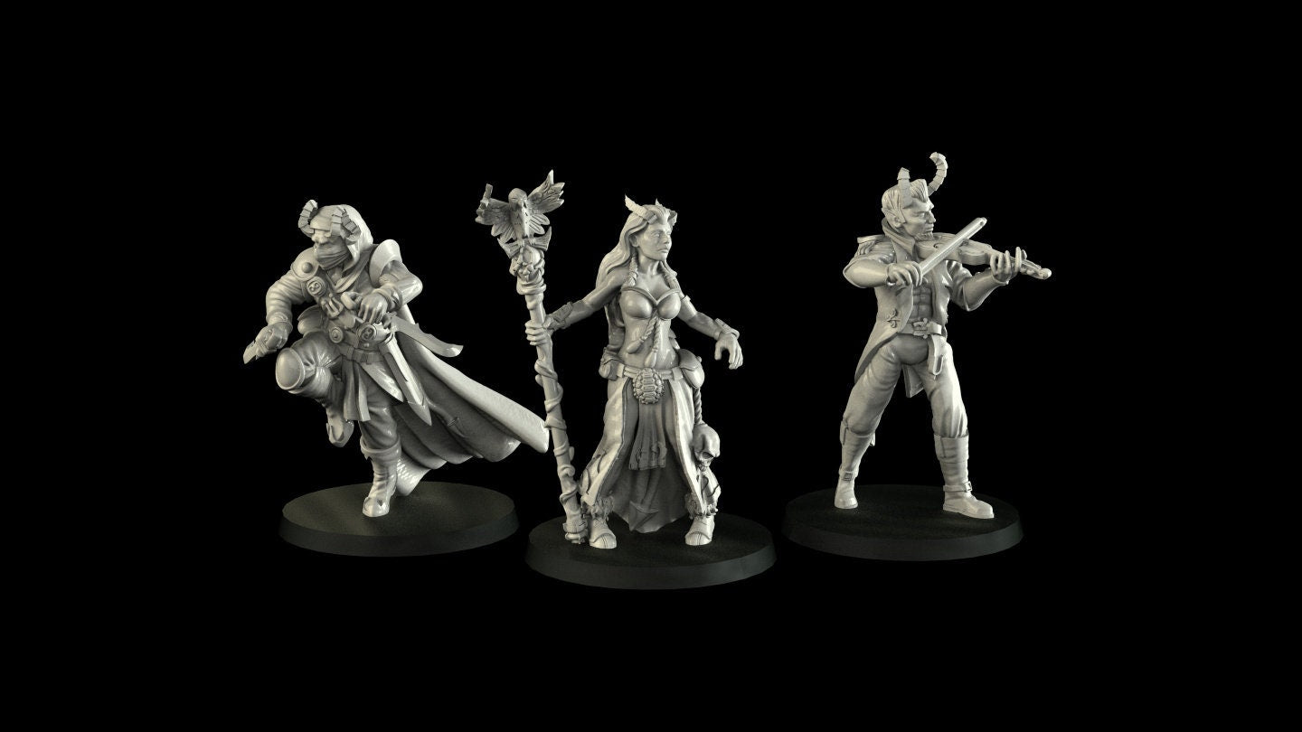 Tiefling Miniatures - 6 Variations  | RPG Minis | D&D | DND | RPG | Tabletop Gaming |  From Cross Lances