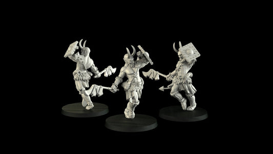 Tiefling Fighter Miniature  | RPG Minis | D&D | DND | RPG | Tabletop Gaming |  From Cross Lances