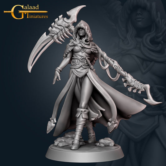 Female Necromancer Miniature  | RPG Minis | D&D | DND | RPG | Tabletop Gaming |  From Galaad Miniatures