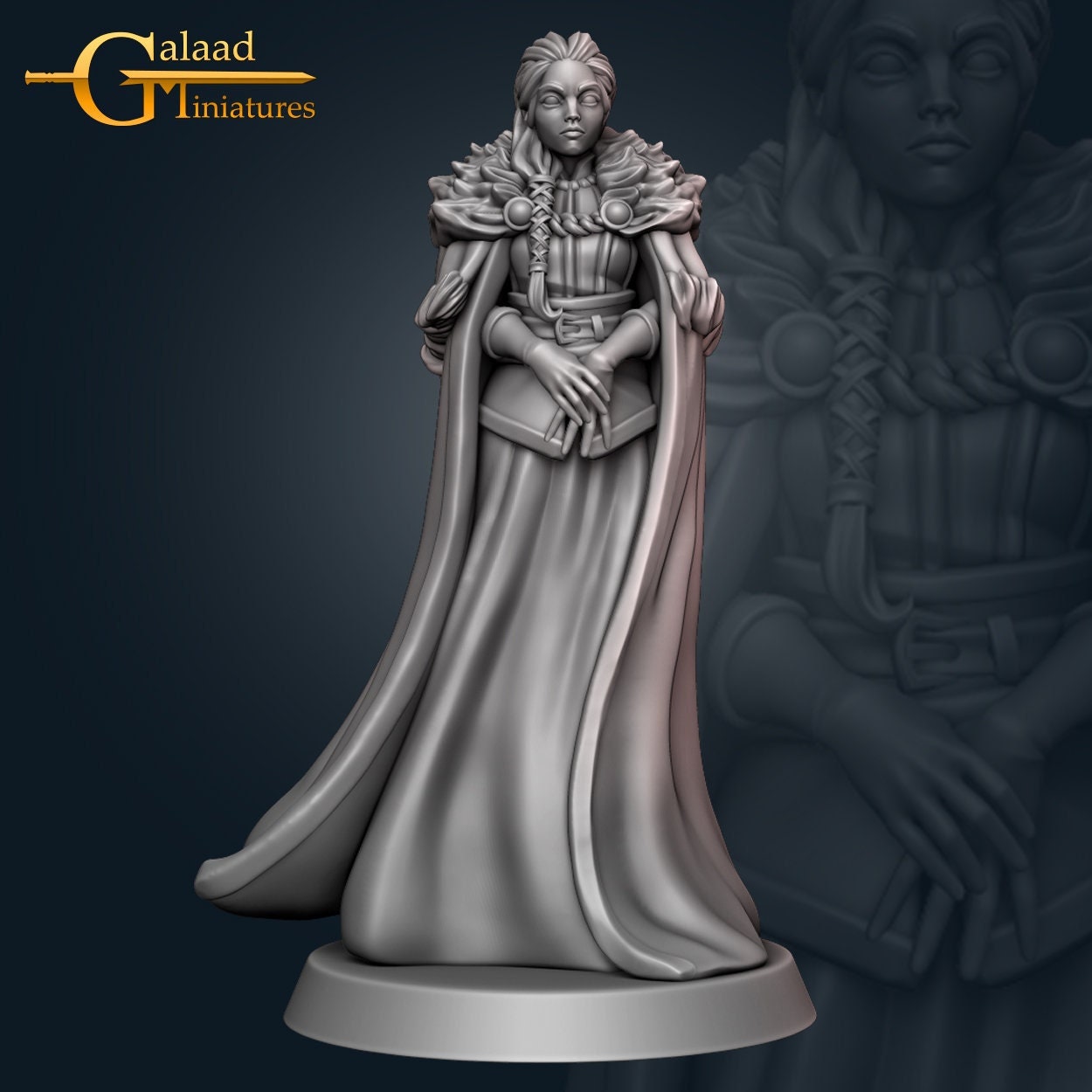 Female Bard Miniature  | RPG Minis | D&D | DND | RPG | Tabletop Gaming |  From Galaad Miniatures