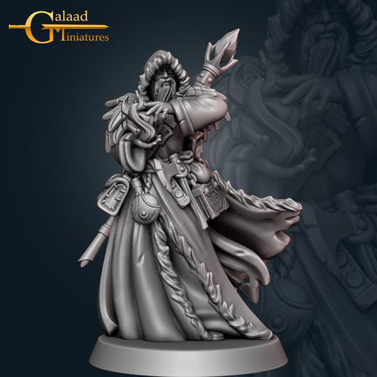 Male Wizard Miniature  | RPG Minis | D&D | DND | RPG | Tabletop Gaming |  From Galaad Miniatures