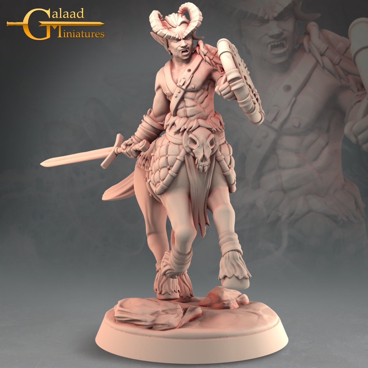 Male Centaur Fighter Miniature  | RPG Minis | D&D | DND | RPG | Tabletop Gaming |  From Galaad Miniatures