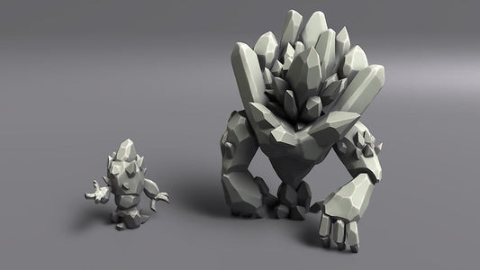 Ice Elementals (Large and Small) Miniature  | RPG Minis | D&D | RPG | Tabletop Gaming |  From Noblewolf Miniatures