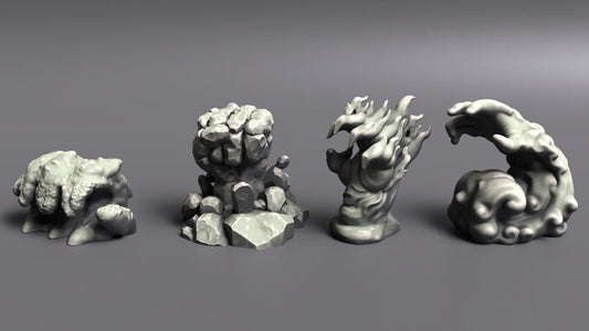 Elemental Effects Miniatures  | RPG Minis | D&D | RPG | Tabletop Gaming |  From Noblewolf Miniatures