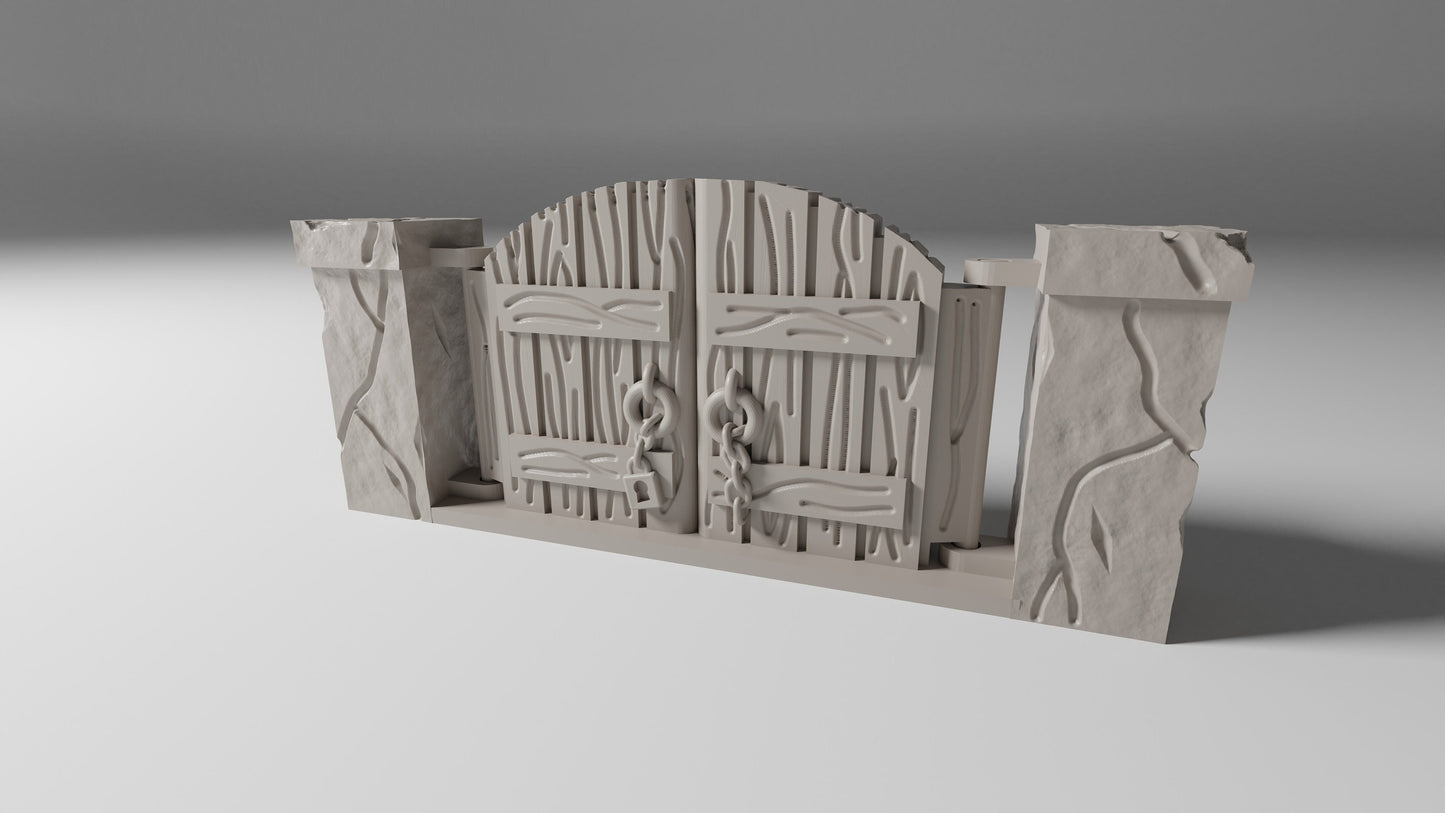 Swinging Graveyard Gate Scatter  | RPG Minis | DND | D&D | RPG | Tabletop Gaming |  From The Pilgrim Terrain