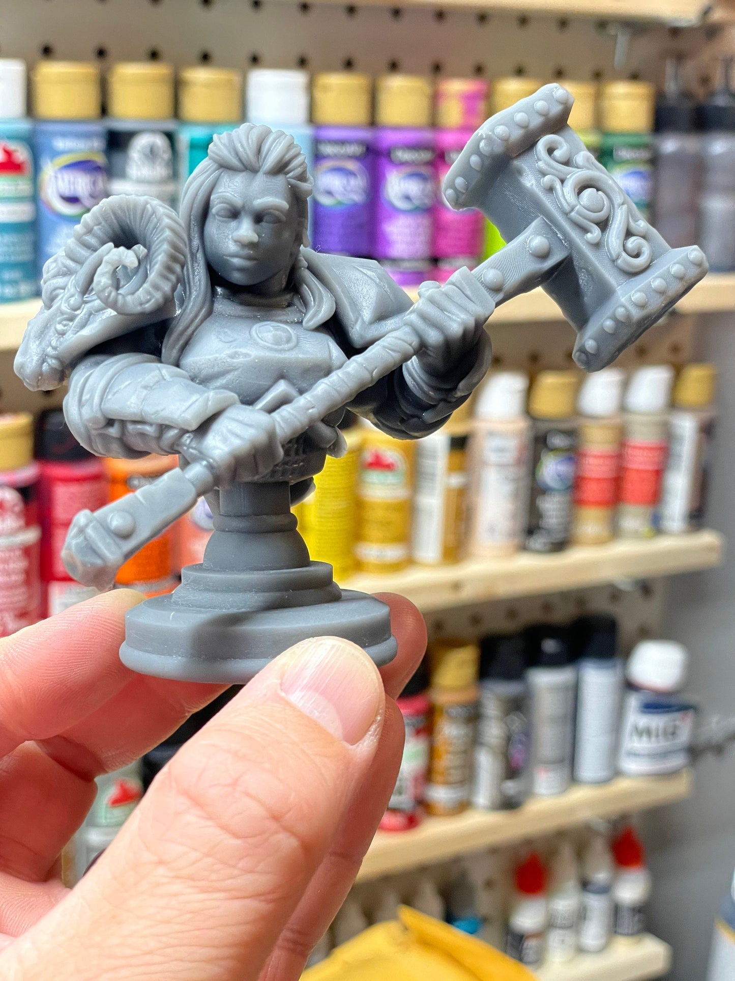 Female Barbarian Bust  | RPG Minis | D&D | DND | RPG | Tabletop Gaming |  From Galaad Miniatures