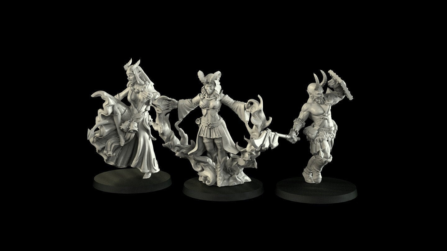 Tiefling Miniatures - 6 Variations  | RPG Minis | D&D | DND | RPG | Tabletop Gaming |  From Cross Lances