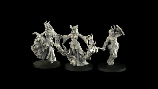 Tiefling Miniatures - 6 Variations  | RPG Minis | D&D | DND | RPG | Tabletop Gaming |  From Cross Lances