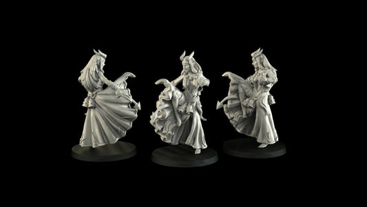 Female Tiefling Monk Miniature  | RPG Minis | D&D | DND | RPG | Tabletop Gaming |  From Cross Lances