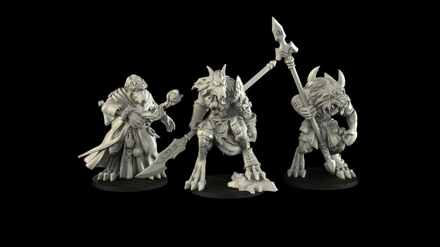 Werewolf Miniatures - 3 Variations  | RPG Minis | D&D | DND | RPG | Tabletop Gaming |  From Cross Lances