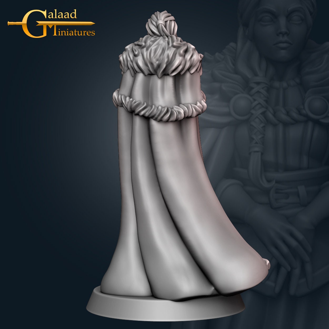 Female Bard Miniature  | RPG Minis | D&D | DND | RPG | Tabletop Gaming |  From Galaad Miniatures