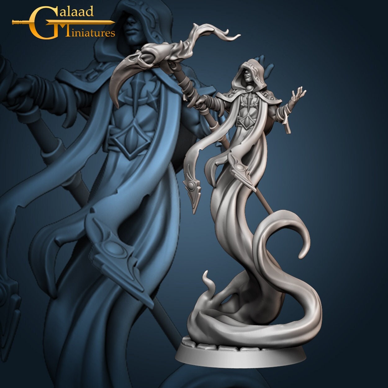 Warlock Miniature  | RPG Minis | D&D | DND | RPG | Tabletop Gaming |  From Galaad Miniatures
