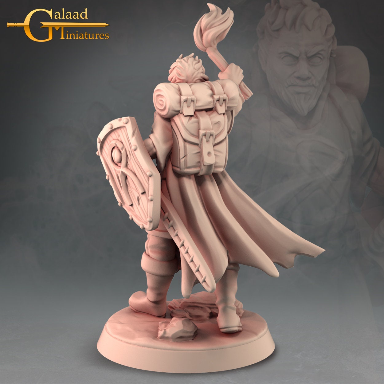 Male Paladin Miniature  | RPG Minis | D&D | DND | RPG | Tabletop Gaming |  From Galaad Miniatures