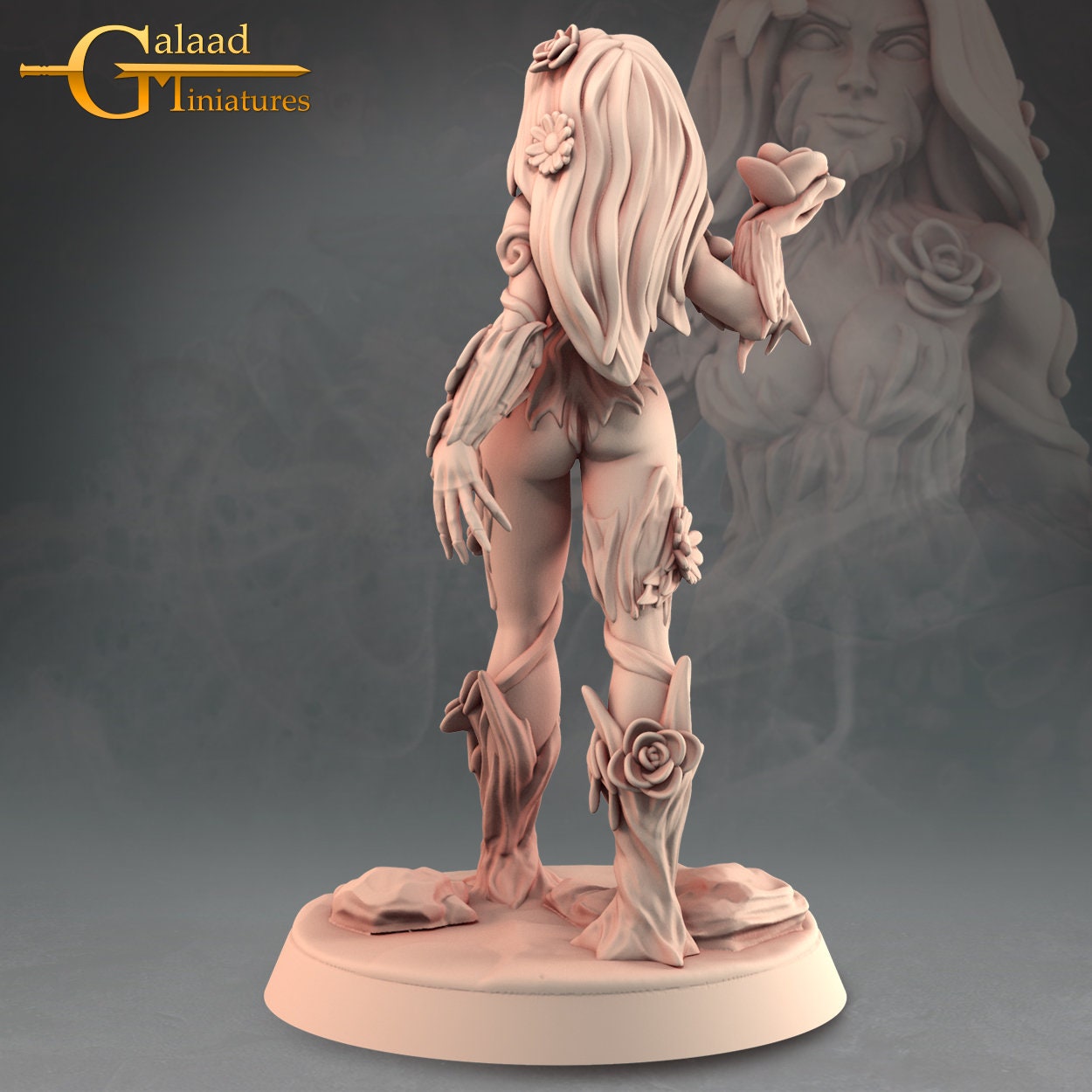 Female Dryad Druid Miniature  | RPG Minis | D&D | DND | RPG | Tabletop Gaming |  From Galaad Miniatures