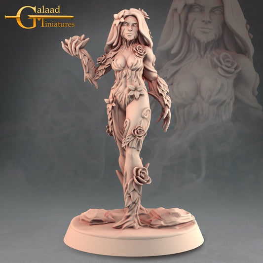 Female Dryad Druid Miniature  | RPG Minis | D&D | DND | RPG | Tabletop Gaming |  From Galaad Miniatures
