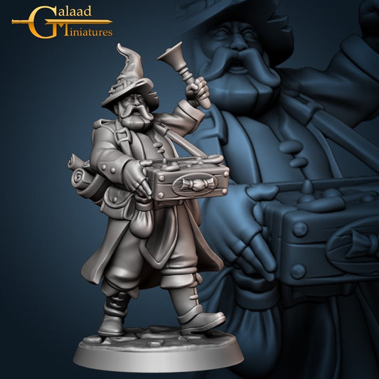 Male Merchant or Hawker Miniature  | RPG Minis | D&D | DND | RPG | Tabletop Gaming |  From Galaad Miniatures