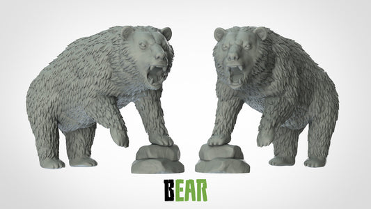 Bear Miniatures (2 variations)  | RPG Minis | D&D | DND | RPG | Tabletop Gaming |  From 3D IPStudios