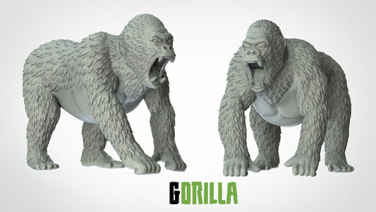 Gorilla Miniature  | RPG Minis | D&D | DND | RPG | Tabletop Gaming |  From 3D IPStudios