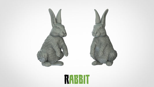 Rabbit Miniature  | RPG Minis | D&D | DND | RPG | Tabletop Gaming |  From 3D IPStudios