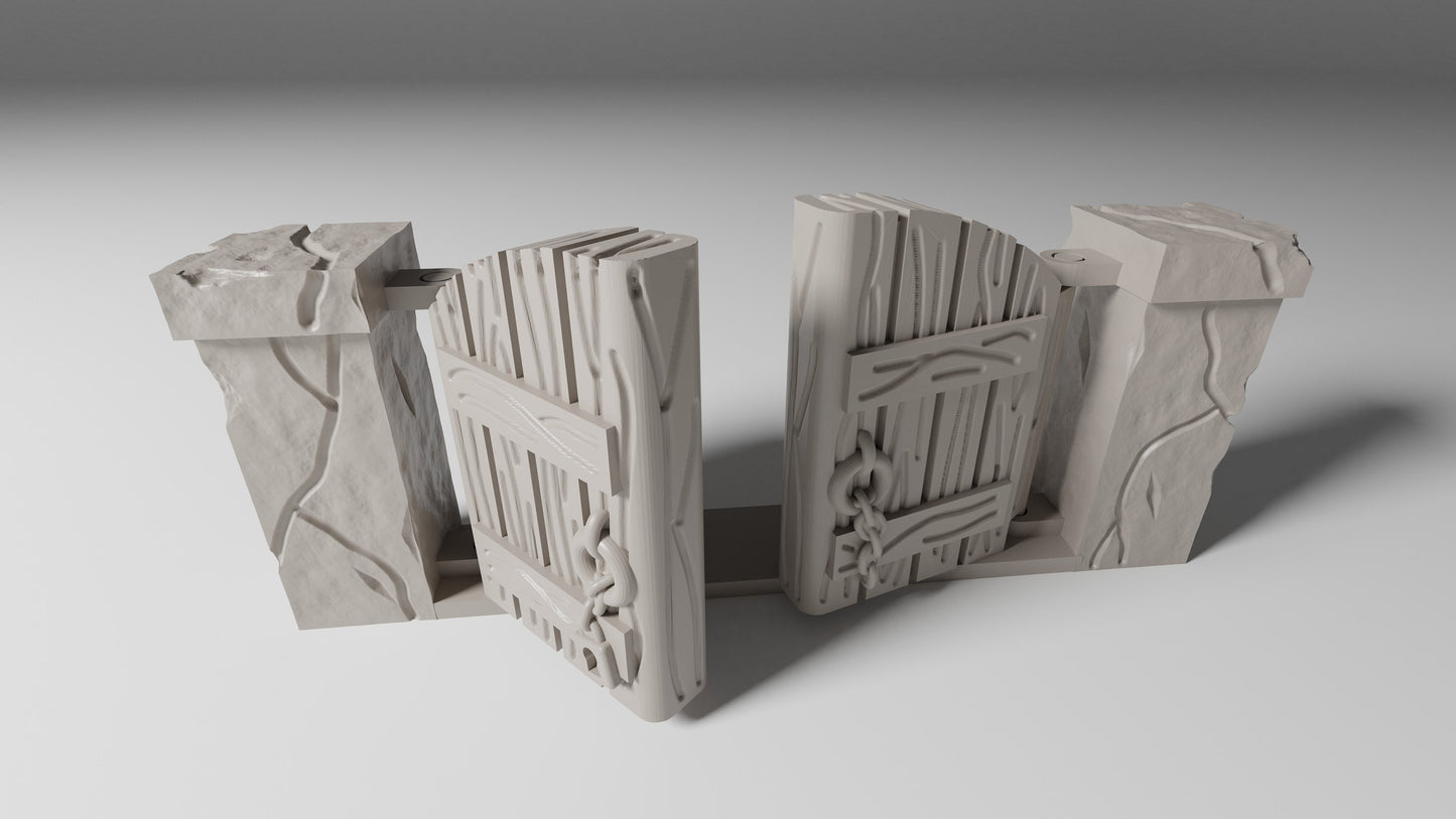 Swinging Graveyard Gate Scatter  | RPG Minis | DND | D&D | RPG | Tabletop Gaming |  From The Pilgrim Terrain